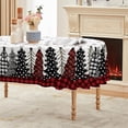 thumbnail image 1 of Horaldaily Christmas Tablecloth 60×84 Inch Oval, Christmas Trees Buffalo Plaid Red Washable Table Cover for Party Picnic Dinner Decor, 1 of 6