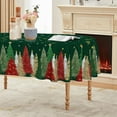 thumbnail image 1 of Horaldaily Christmas Tablecloth 60×84 Inch Oval, Christmas Trees Green Washable Table Cover for Party Picnic Dinner Decor, 1 of 6