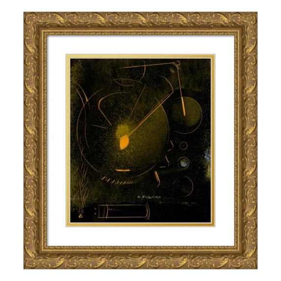 Horatio C. Forjohn 15x16 Gold Ornate Wood Frame and Double Matted Museum Art Print Titled - Idle Governor (ca. 1940)