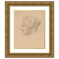 thumbnail image 1 of Horatio Greenough 20x23 Gold Ornate Framed and Double Matted Museum Art Print Titled - Classical Head in Profile, 1 of 4