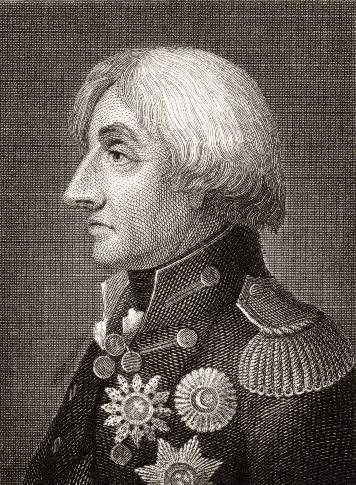 Horatio NelsonViscount NelsonLord Nelson 1758-1805 British Naval Commander 19Th Century Print Engraved By Edward F Finden From A Painting By S Dekoster Canvas Art - Ken Welsh Design Pics (26 x 34)
