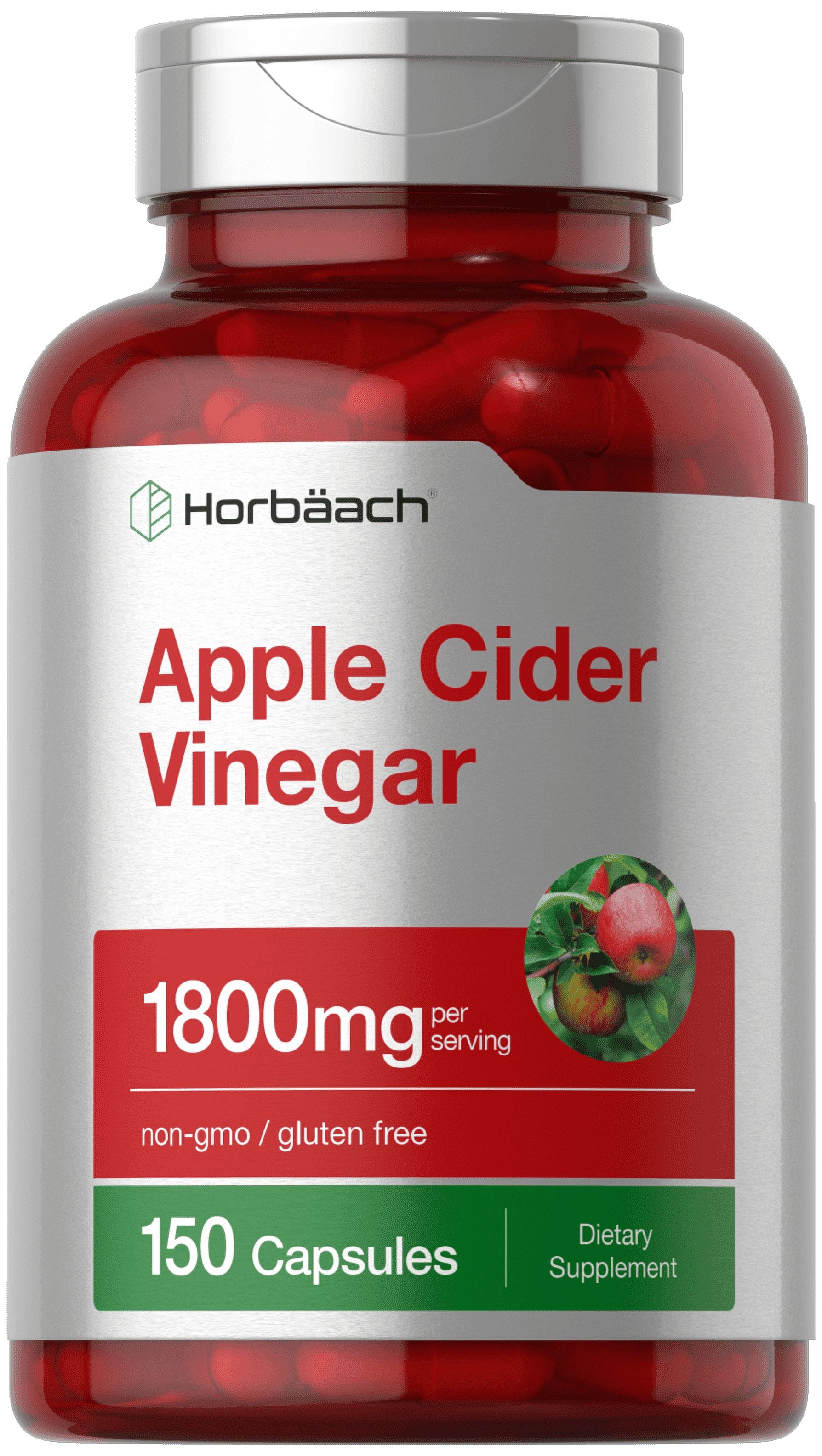 Horbach Apple Cider Vinegar Capsules | 1800mg | 150 Pills | Non-GMO, Gluten Free Supplement