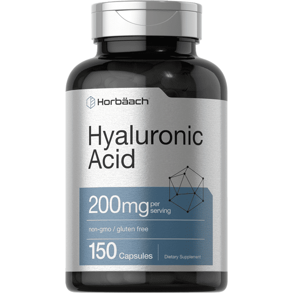 Horbaach Hyaluronic Acid 200 mg 150 Capsules | Non-GMO & Gluten Free Supplement