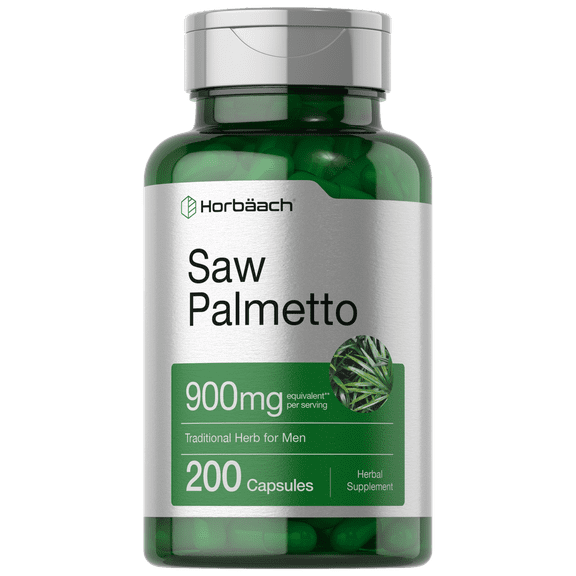 Horbaach Saw Palmetto Extract | 900mg | 200 Capsules | Non-GMO and Gluten Free Formula | Traditional Herb Supplement | from Saw Palmetto Berries