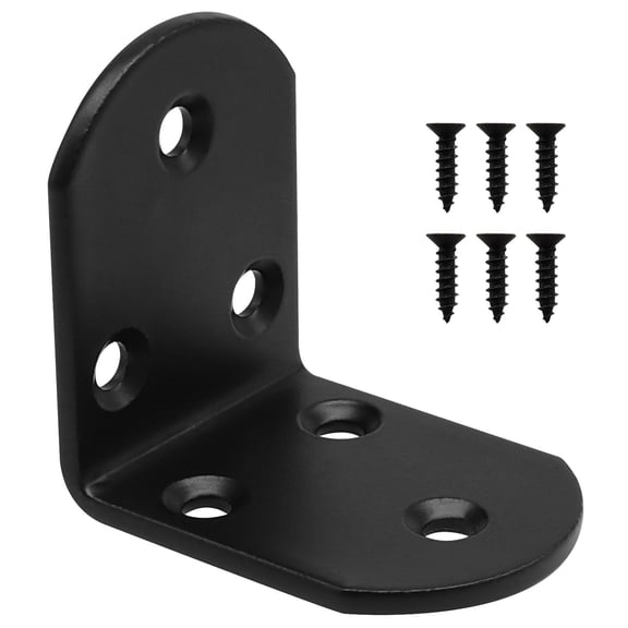 Hordion 4pcs L Brackets for Shelves, 90 Degree Right Angle Corner Brackets for Shelves Furniture Woodworking (1.97X1.97 in)
