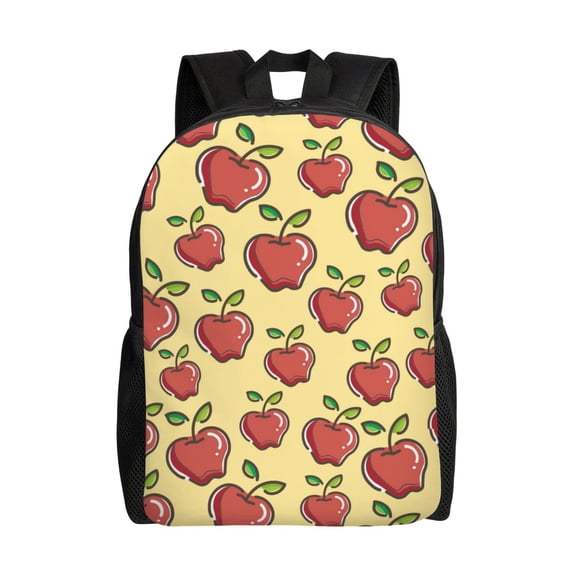Horeoi Apple Print Waterproof 600D Oxford Laptop Backpack for School Travel Work - Lightweight Durable Bag with Adjustable Straps