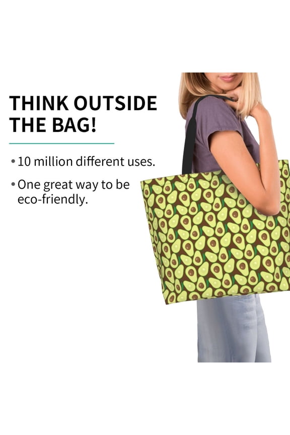 Avocado Pattern Minimalist Crossbody Bag for Women Scratch-Resistant Oxford Fabric Multi-Functional Carryall Office Travel Versatile