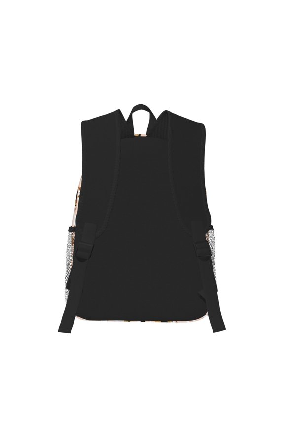 Beagle Dog On Brown Print Casual Backpack for School Work Travel Hiking with Laptop Compartment and Side Pockets Lightweight Design