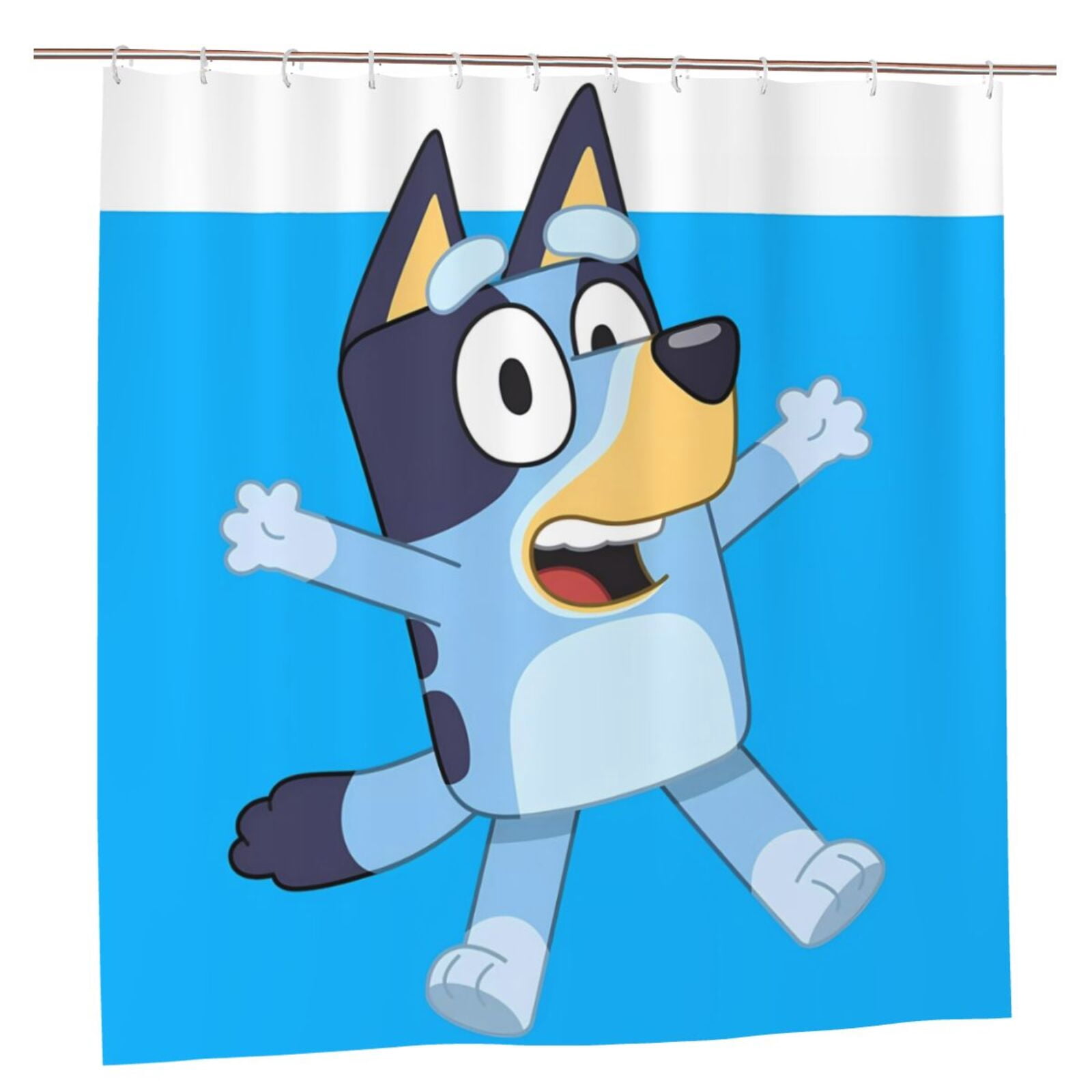 Horeoi Bluey Print Shower Curtain, Bathroom Decor Waterproof Fabric ...