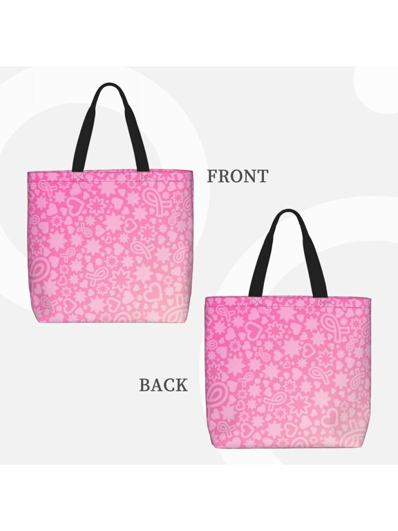 Breast CancerN Ribbons Awareness for Reinforced Shoulder Tote Bag Scratch-Proof Design Spacious Organizer Crossbody Carry Daily Commute Must-Have