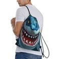 thumbnail image 1 of Horeoi Cartoon Cute Shark Print Drawstring Bags for Gym Sports Yoga Travel Lightweight Foldable Sackpack for Men Women Teens, 1 of 7