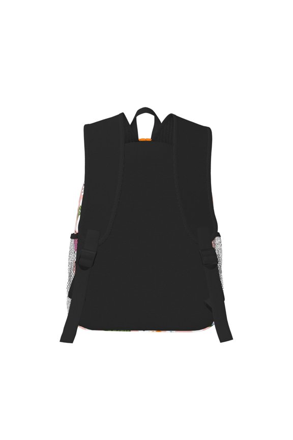 Cartoon Halloween Print Casual Backpack for School Work Travel Hiking with Laptop Compartment and Side Pockets Lightweight Design