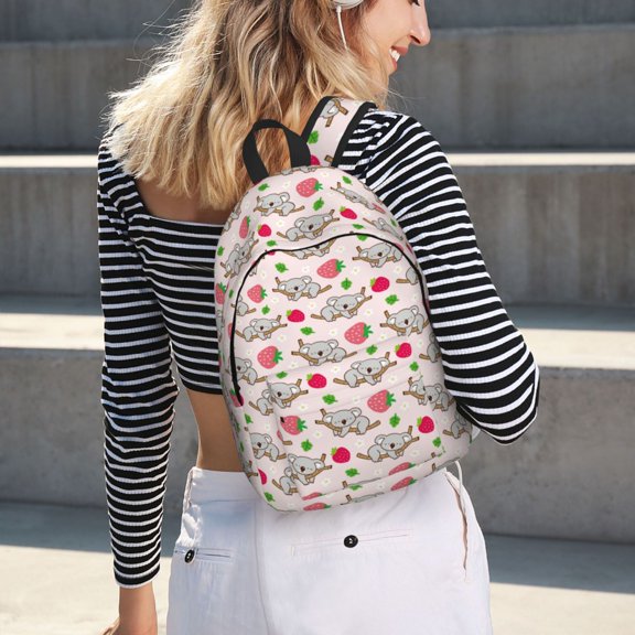 Horeoi Cartoon Koala Bear for Canvas Backpack for School Outdoor Travel Use Men Women Teenagers Large Capacity with Adjustable Shoulder Straps