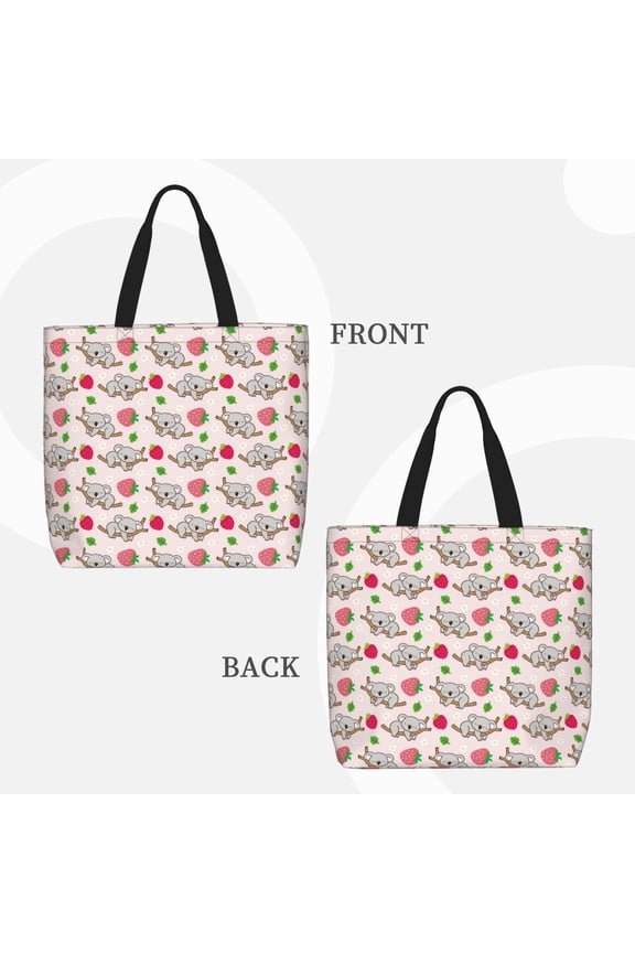 Cartoon Koala Bear for Reinforced Shoulder Tote Bag Scratch-Proof Design Spacious Organizer Crossbody Carry Daily Commute Must-Have