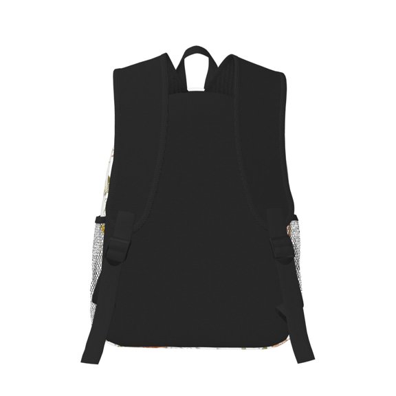 Horeoi Cartoon Monkey Print Casual Backpack for School Work Travel Hiking with Laptop Compartment and Side Pockets Lightweight Design