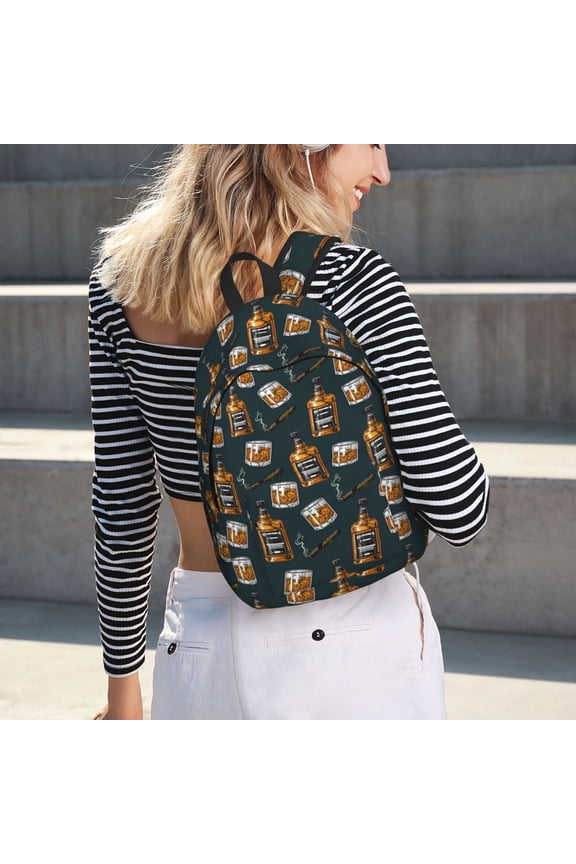 Cigar for Canvas Backpack for School Outdoor Travel Use Men Women Teenagers Large Capacity with Adjustable Shoulder Straps