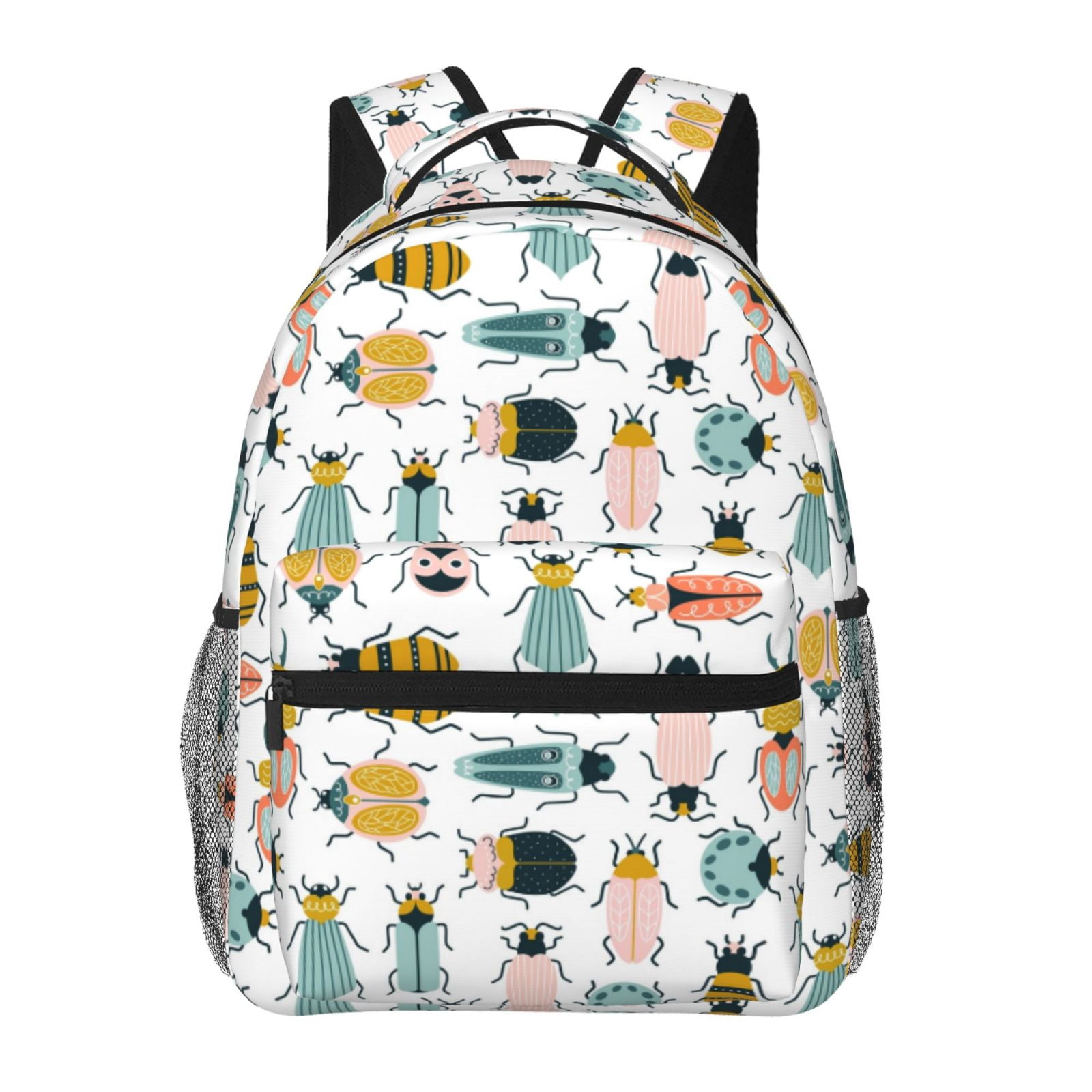 Horeoi Colorful Insects Print Eco-Friendly Lightweight Student Backpack ...