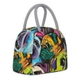 thumbnail image 1 of Horeoi Colorful Pug Pattern Large Insulated Lunch Bag for Work, School, Picnic - Waterproof, Durable Oxford Cloth, Comfortable Handle-Light Grey, 1 of 9