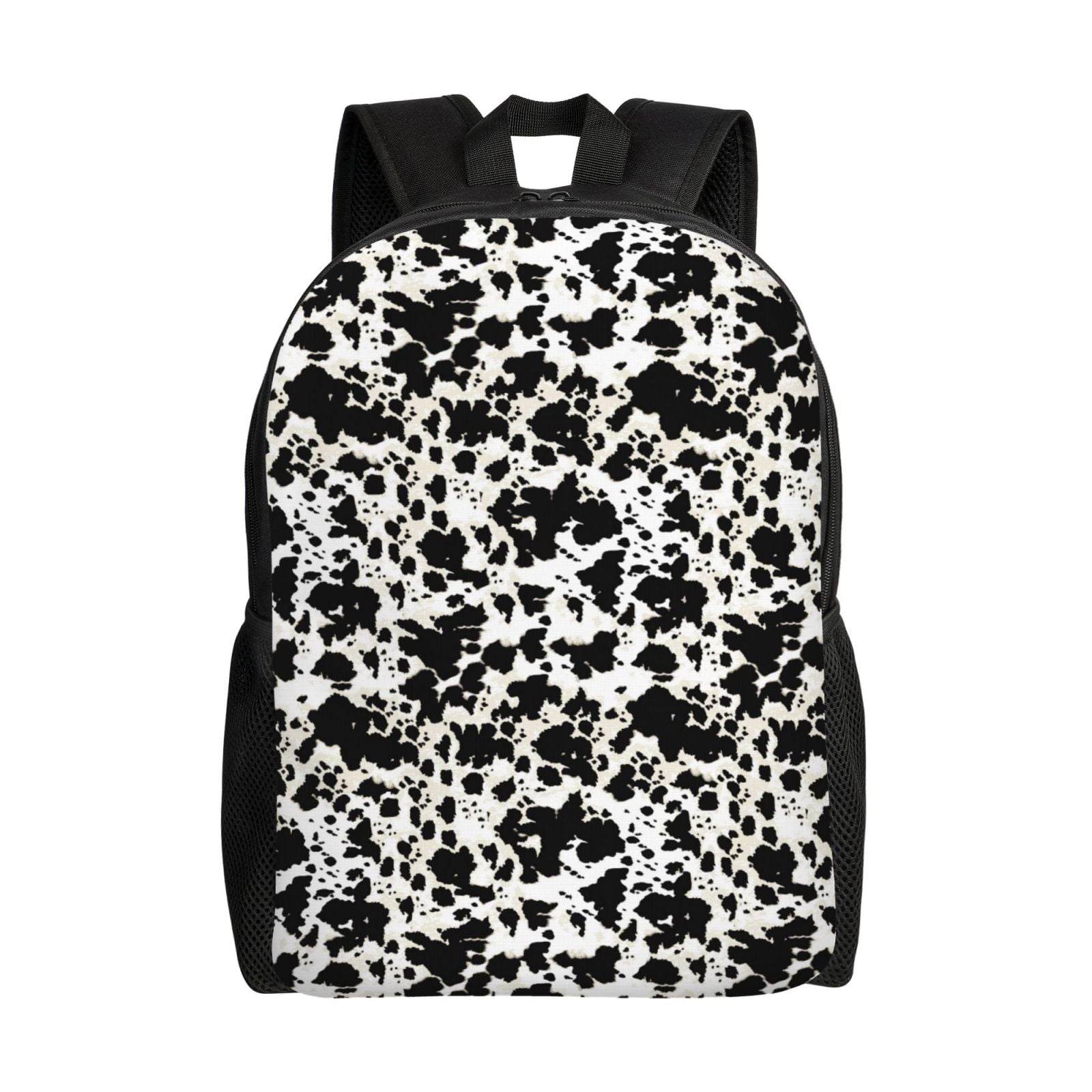 Horeoi Cow Skin 1 Print Waterproof 600D Oxford Laptop Backpack for School Travel Work - Lightweight Durable Bag with Adjustable Straps