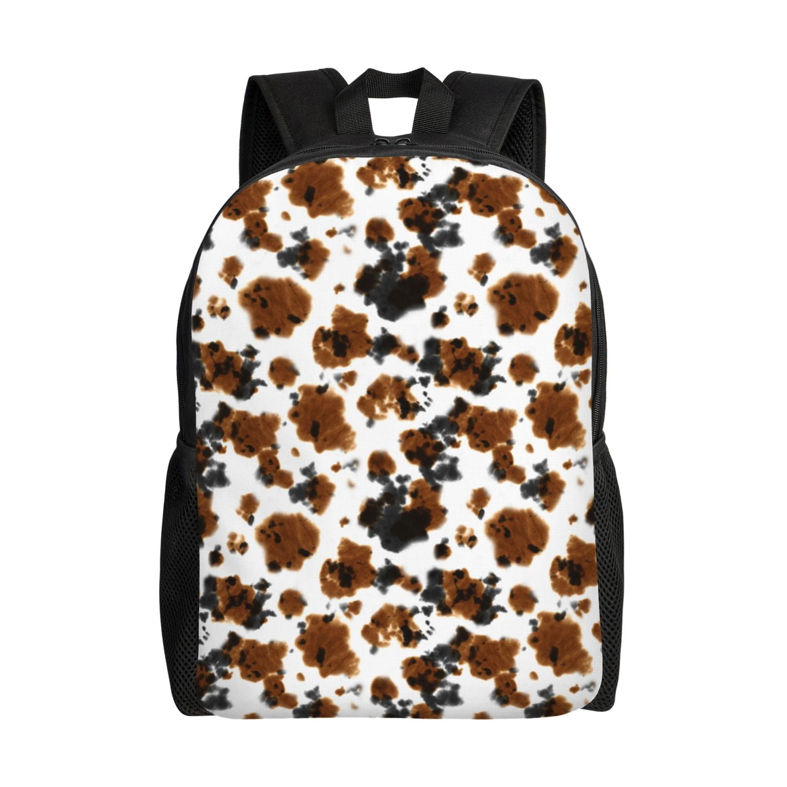 Horeoi Cow Tie Dye Print Waterproof 600D Oxford Laptop Backpack for School Travel Work - Lightweight Durable Bag with Adjustable Straps