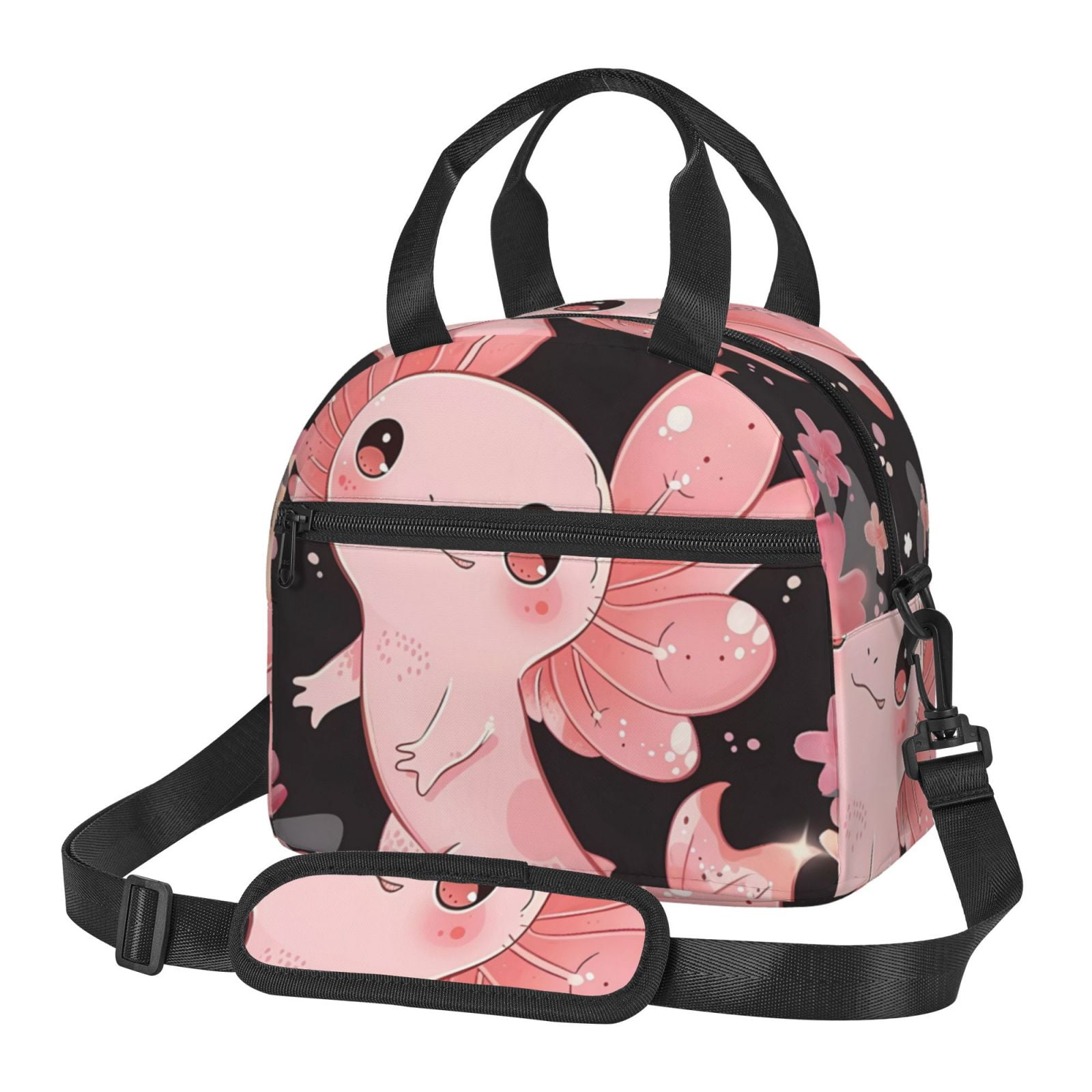 Baxinh Galaxy Axolotl School Backpack Set - 3-Piece With Lunch Bag & Pencil Pouch For Boys & Girls