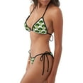thumbnail image 1 of Horeoi Cute Broccoli Pattern Women's Adjustable Bikini Set High-Cut Two-Piece Swimsuit for Beach Pool Party Tropical Vacation, 1 of 5