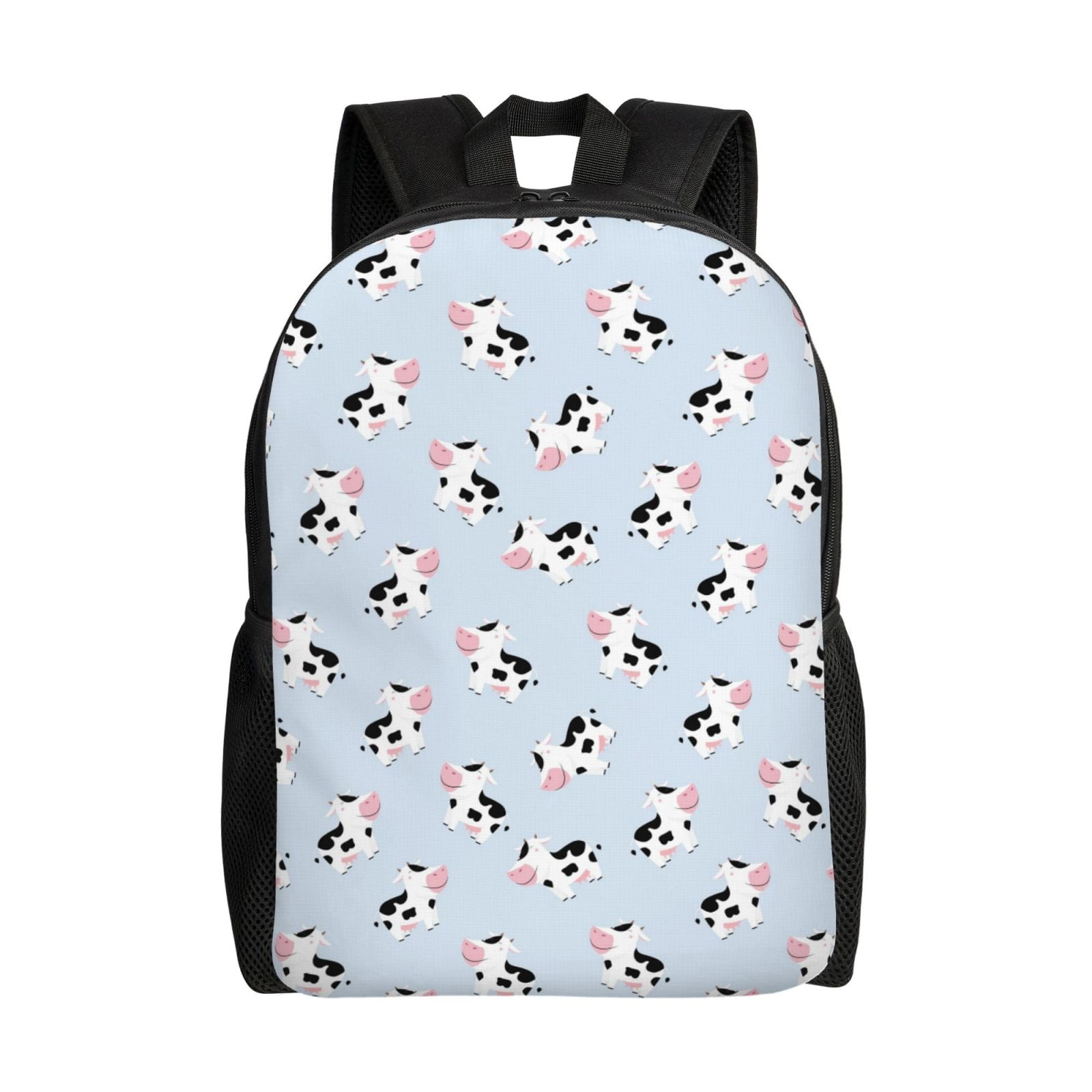 Horeoi Cute Farm Cow Print Waterproof 600D Oxford Laptop Backpack for School Travel Work - Lightweight Durable Bag with Adjustable Straps