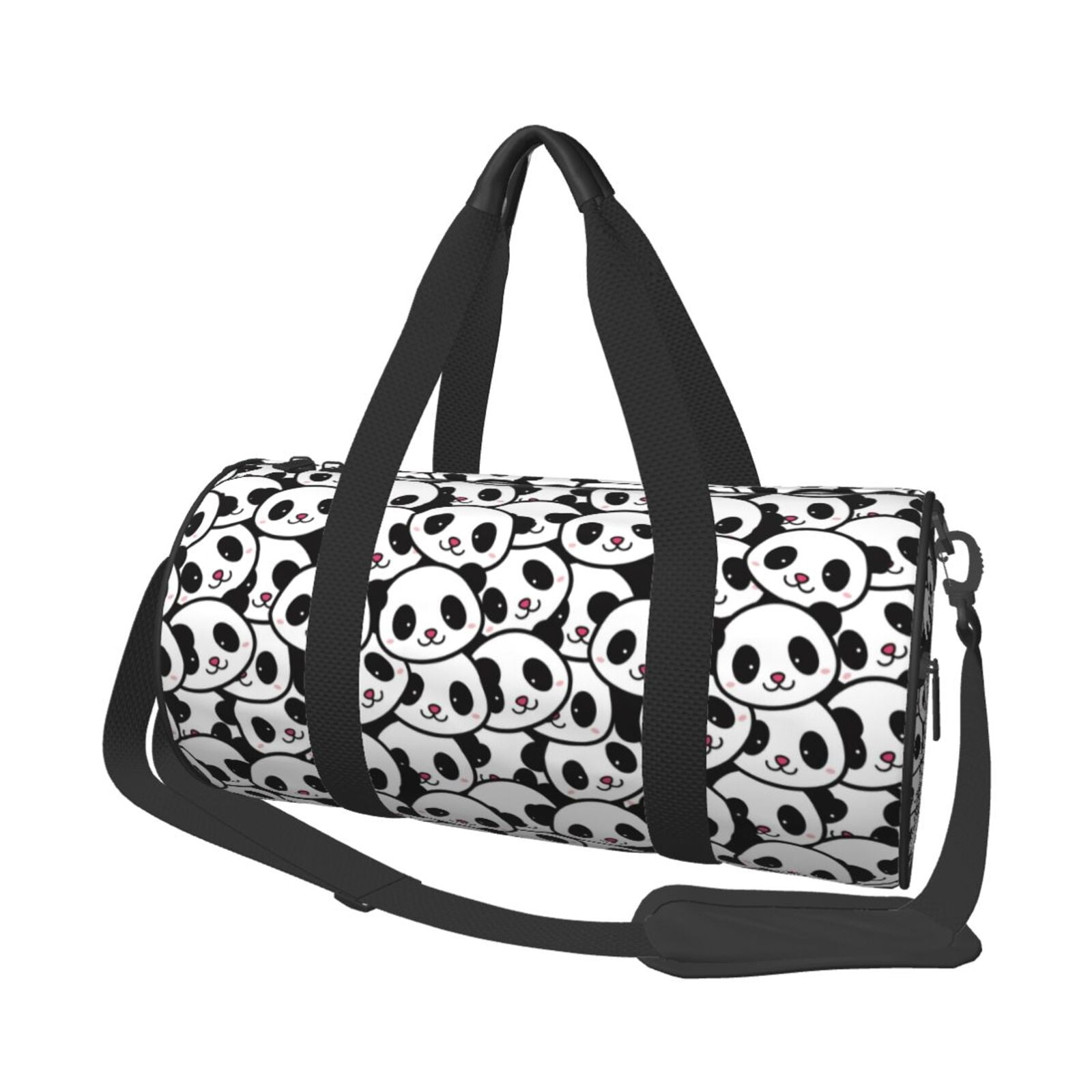 Cute Panda Print Tote Bag With Multiple Pockets - Includes 5 Gel Pens For School & Work