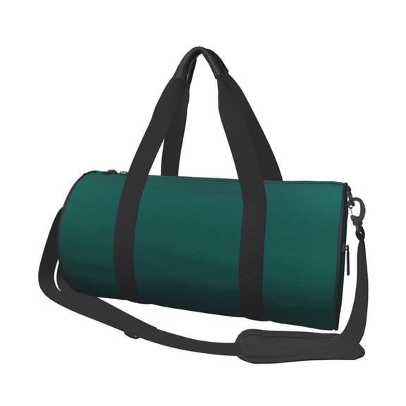 Horeoi Dark teal green Print Foldable Travel Duffle Bag with Removable Strap - Water-Resistant Gym Vacation Luggage Multi-Pocket Design