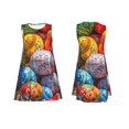 thumbnail image 1 of Horeoi Easter Eggs Print Women's Sleeveless Dress Cotton-like Flared Hem Deep Side Pockets Above-Knee, 1 of 6