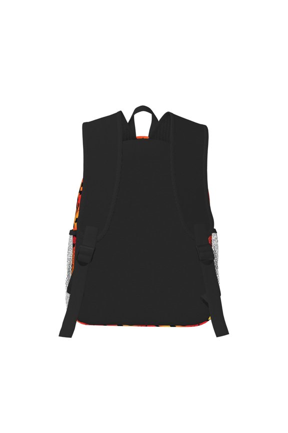 Flying Black Bat Print Casual Backpack for School Work Travel Hiking with Laptop Compartment and Side Pockets Lightweight Design