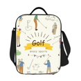 thumbnail image 1 of Horeoi Golf Icons And Golfer Pattern Insulated Thermal Lunch Bag with Leakproof Compartments for Office School Picnic Reusable Oxford Tote, 1 of 3