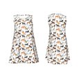 thumbnail image 1 of Horeoi Horse Print Women's Sleeveless Dress Cotton-like Flared Hem Deep Side Pockets Above-Knee, 1 of 6