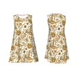thumbnail image 1 of Horeoi Indian Paisley Print Women's Sleeveless Dress Cotton-like Flared Hem Deep Side Pockets Above-Knee, 1 of 6