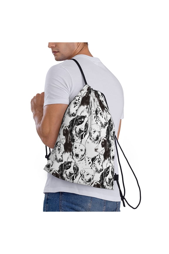 Labrador Retriever Dog Print Drawstring Bags for Gym Sports Yoga Travel Lightweight Foldable Sackpack for Men Women Teens