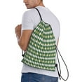 thumbnail image 1 of Horeoi Light Green Squares Print Drawstring Bags for Gym Sports Yoga Travel Lightweight Foldable Sackpack for Men Women Teens, 1 of 7