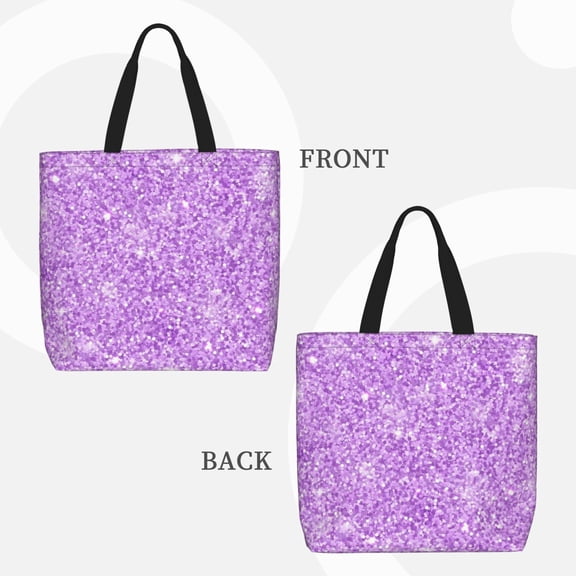Horeoi Lilac Glittering for ​Reinforced Shoulder Tote Bag Scratch-Proof Design Spacious Organizer Crossbody Carry Daily Commute Must-Have