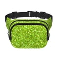 thumbnail image 1 of Horeoi Lime green glitter for Square Double Layer Waist Bag for Travel Cycling Outdoor Activities with Adjustable Strap and Zipper Pockets, 1 of 4