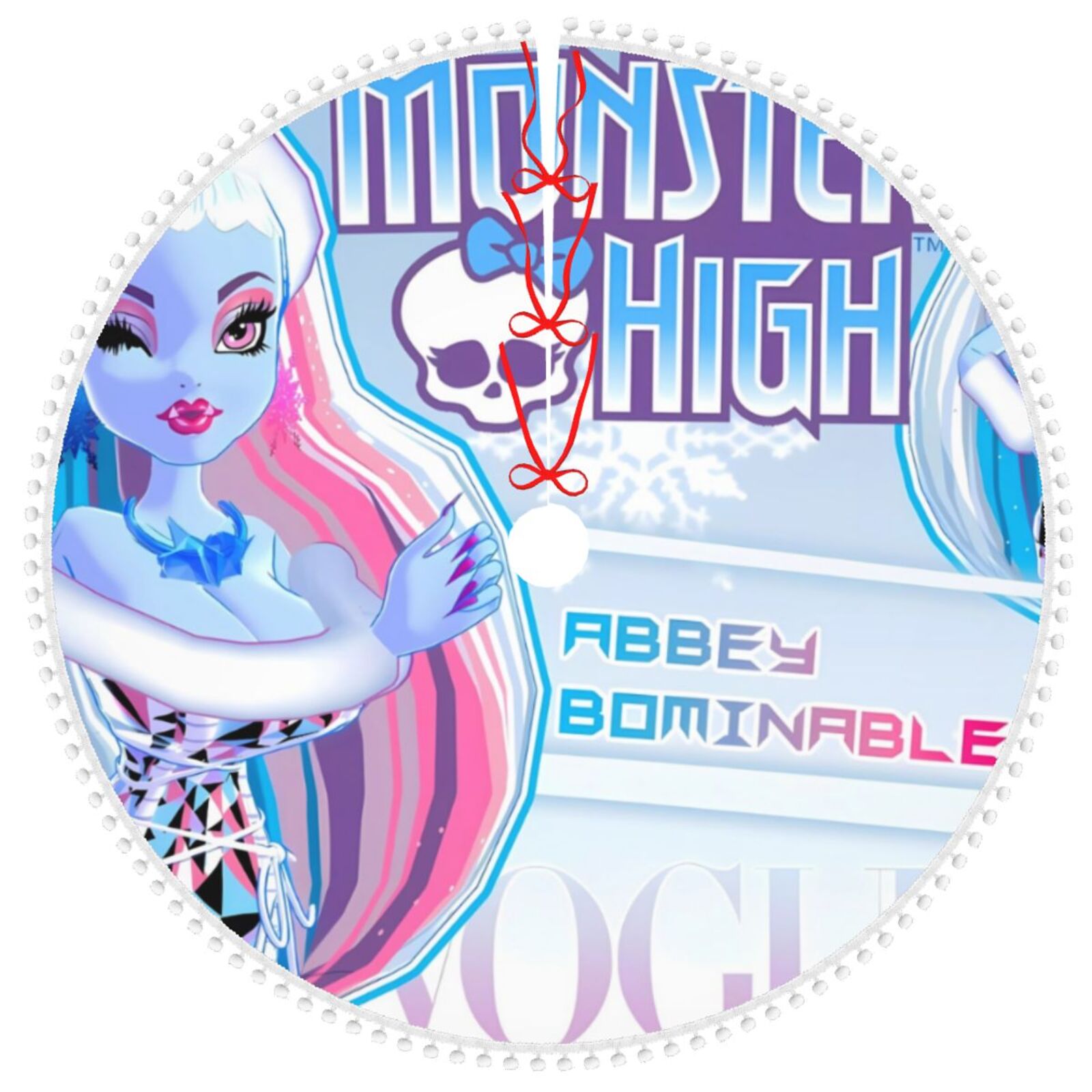 Horeoi Monster High Print Christmas Rug for 6Ft Tree, Rustic Farmhouse ...