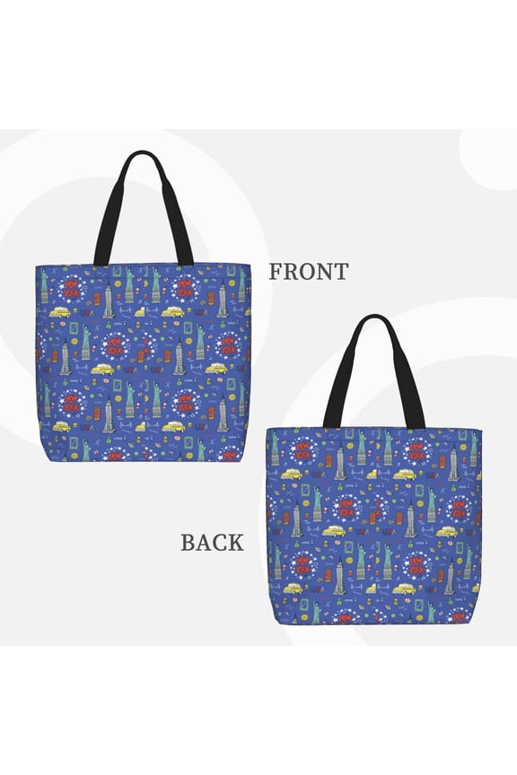 New-York City for Reinforced Shoulder Tote Bag Scratch-Proof Design Spacious Organizer Crossbody Carry Daily Commute Must-Have