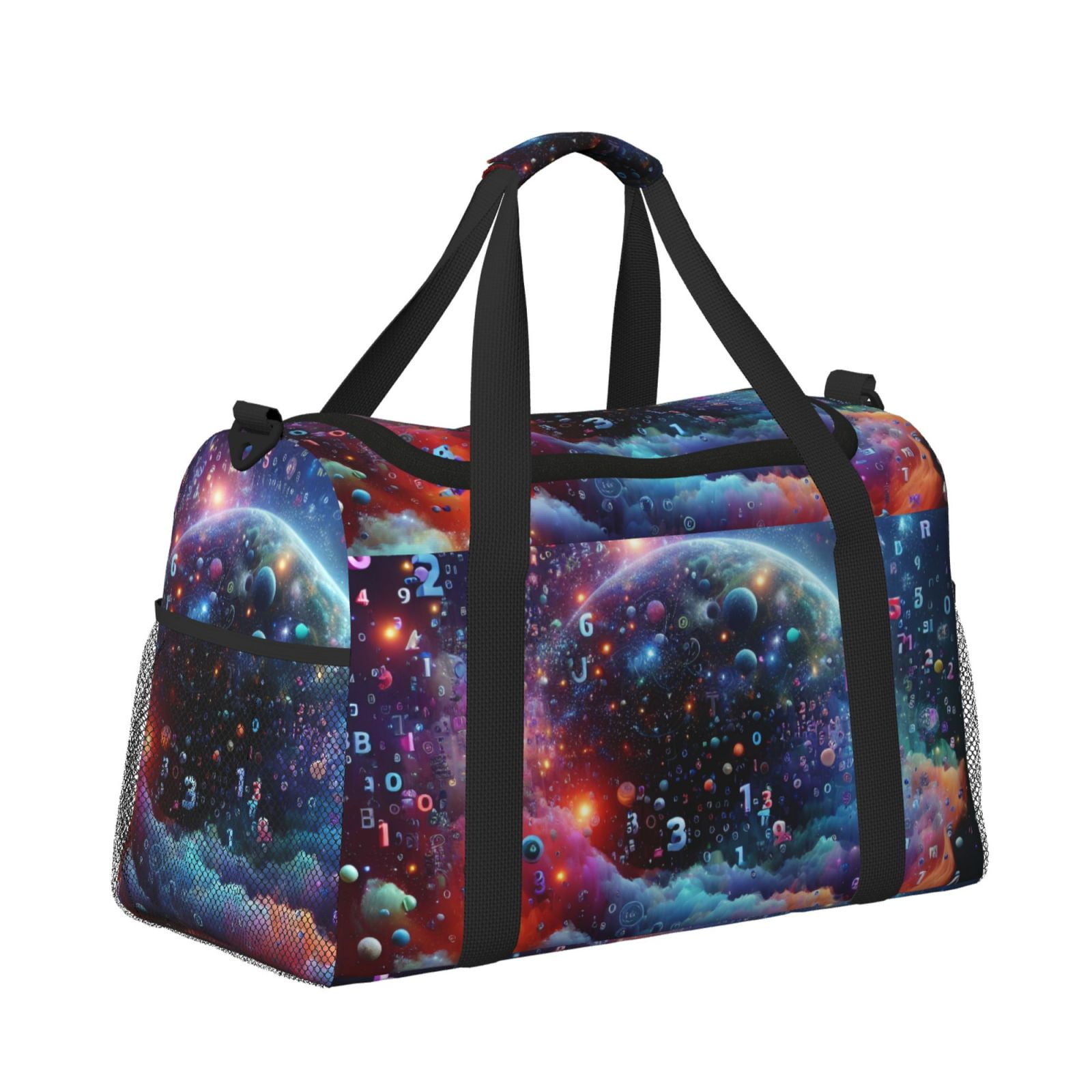 Horeoi Outer Space Floating Numbers And Letters for Travel Duffle Bag ...