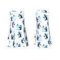 thumbnail image 1 of Horeoi Penguin Winter Fun Print Women's Sleeveless Dress Cotton-like Flared Hem Deep Side Pockets Above-Knee, 1 of 6