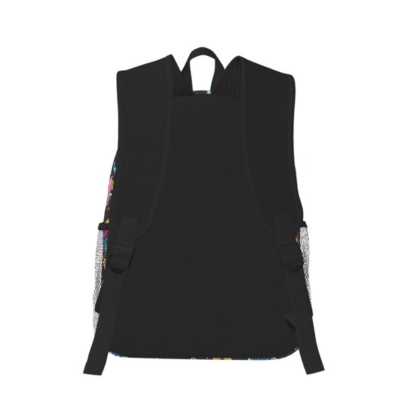 Horeoi Rainbow Unicorn And Cat Icecream Print Casual Backpack for School Work Travel Hiking with Laptop Compartment and Side Pockets Lightweight Design