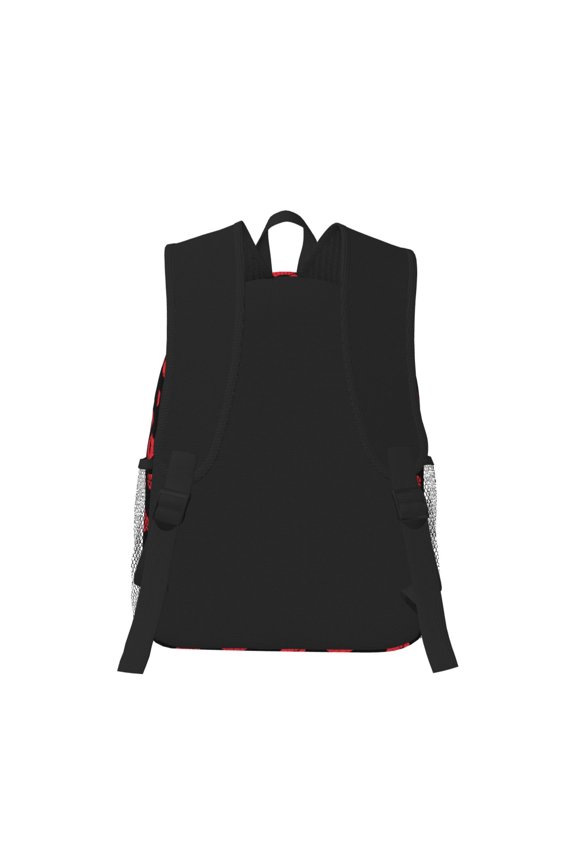 Sexy Red Lips Kiss Print Casual Backpack for School Work Travel Hiking with Laptop Compartment and Side Pockets Lightweight Design