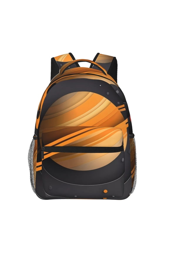 Solar System Paper Art Print Eco-Friendly Lightweight Student Backpack for School Travel - Ergonomic Padded Laptop Compartment & Multi-Pocket Design