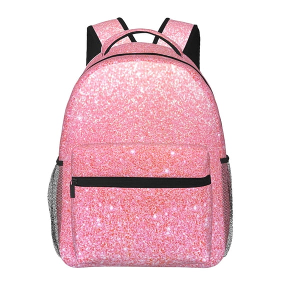 Horeoi Sparkly Glitter Print Eco-Friendly Lightweight Student Backpack for School Travel - Ergonomic Padded Laptop Compartment & Multi-Pocket Design