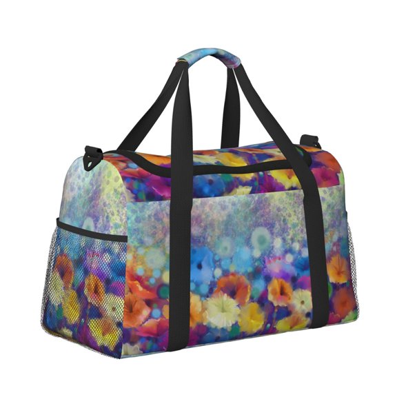 Horeoi Spring Flower Seasonal for Travel Duffle Bag with Adjustable Strap - Large Capacity Hand Carry for Gym Sports Outdoor