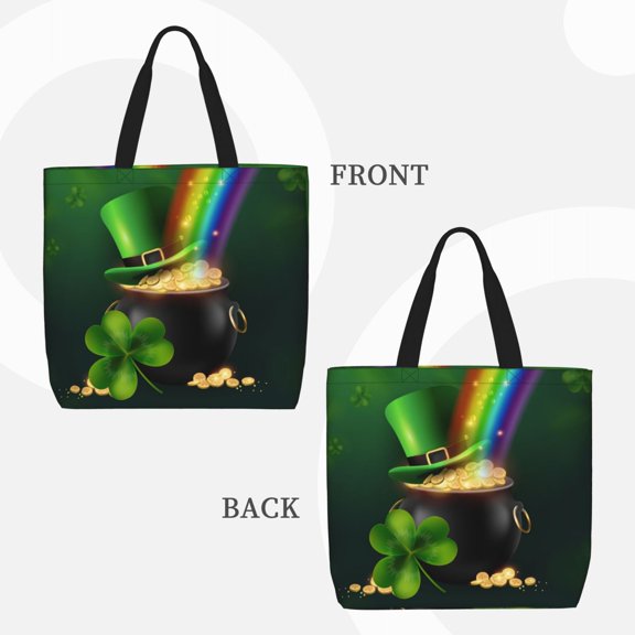 Horeoi St. Patrick's Day4 for ​Reinforced Shoulder Tote Bag Scratch-Proof Design Spacious Organizer Crossbody Carry Daily Commute Must-Have
