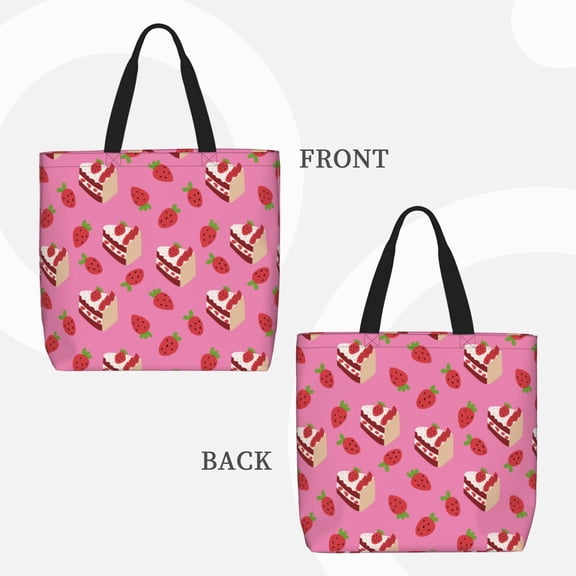 Horeoi Strawberry Cake for ​Reinforced Shoulder Tote Bag Scratch-Proof Design Spacious Organizer Crossbody Carry Daily Commute Must-Have