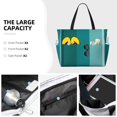 thumbnail image 1 of Horeoi Teal Color Print Large Capacity Beach Travel Bag Waterproof Polyester with Multiple Pockets for Beach Camping Gym, 1 of 5